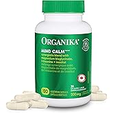 Organika Canadian-Made Mind Calm- with Magnesium Bisglycinate, L-Theanine, GABA, Inositol- Promotes Relaxation and Calm witho