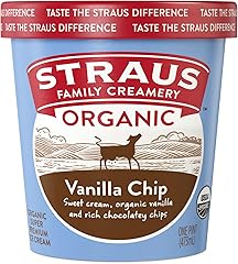 Straus Family Creamery Organic Vanilla Chocolate Chip Ice Cream, 16oz