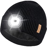 MELASA LED Beanie For Kids, USB Rechargeable Hand Free Hat