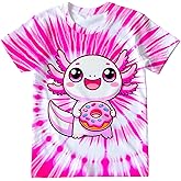 Poykopty Kids Tie Dye T-Shirts Hippie Short Sleeve Shirt Tees for 6-18 Years Boys Girls