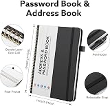 Thboxes Password Book & Address Book with Alphabetical Tabs 128 Pages 7.7x5.5 view 2