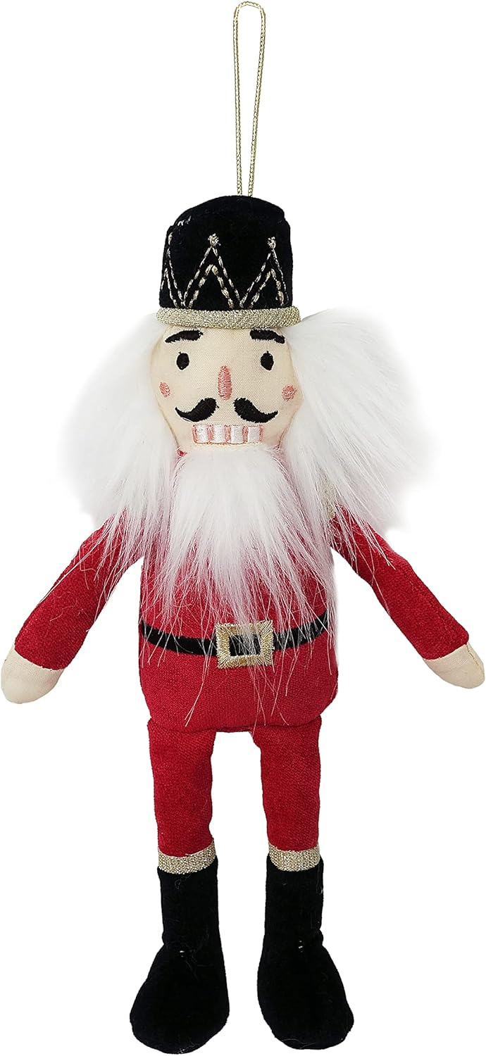 Nutcrackers - MON AMI Red Nutcracker Christmas Plush Soft Doll Ornament, Cute Doll Home Décor, Holiday Decor, Christmas Decor, Hanging Pendant, 10IN
