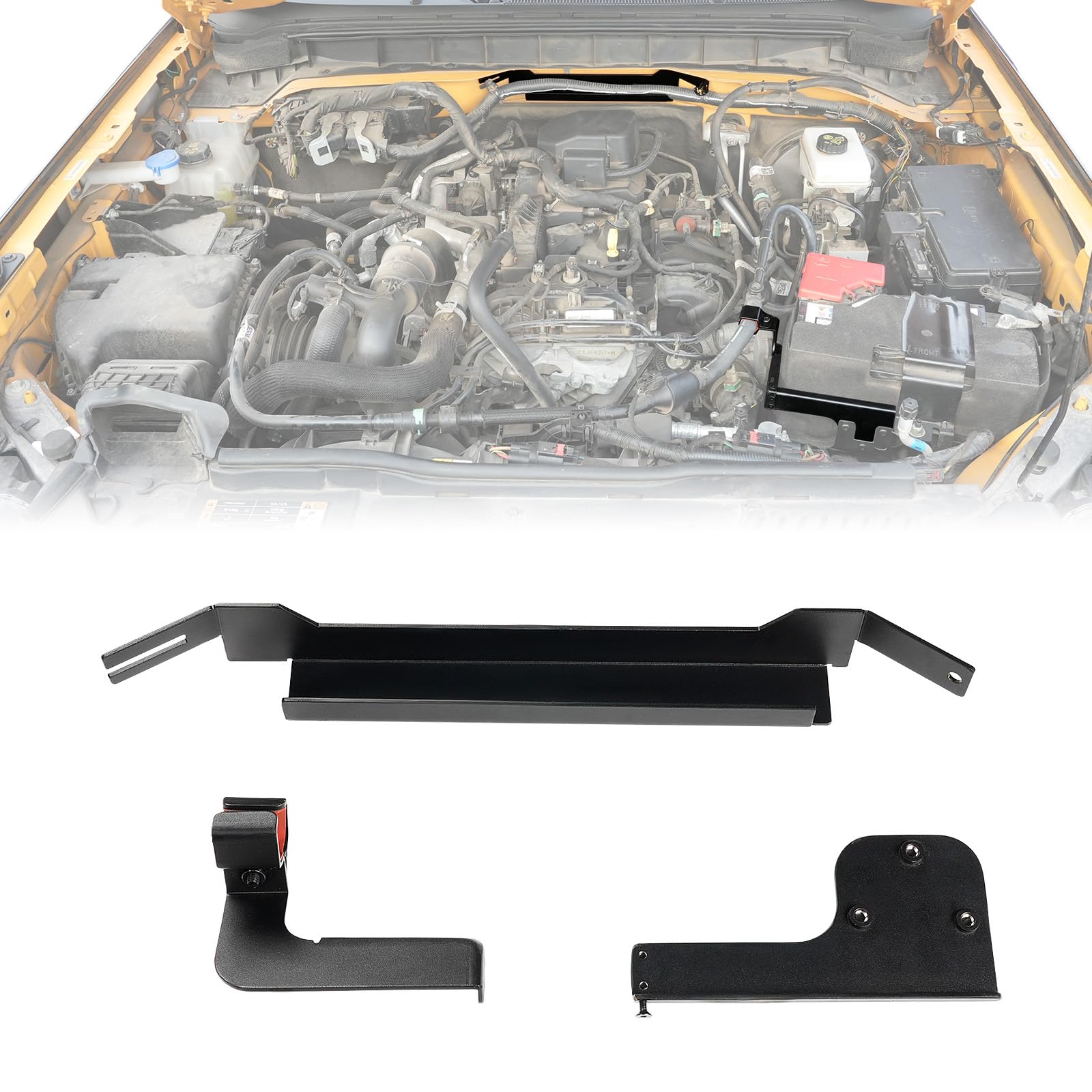 Photo 1 of Mabett Engine Bay Wire Harness Bracket Kit for Ford Bronco 2021-2024 2.3L, No Drilling Installation, Carbon Steel for Bronco Accessories 2/4 Door (Nor for 2025 and 2.7L Engine)