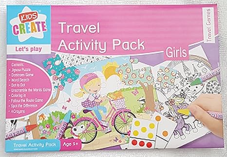 Travel Activity Pack for Girls ~ Multiple Activities Ages 5+