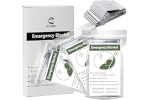 Crisonky Emergency Mylar Thermal Blankets, Designed for Outdoors, Survival Reflective Thermal First Aid Foil Blanket