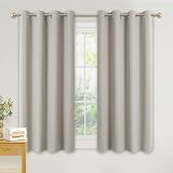 PONY DANCE Thermal Insulated Eyelet Curtains 2 Panels 46 x 54 in Natural view 2
