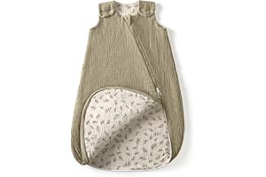lulumoon Sleep Sack Muslin for Baby: Cotton Wearable Blanket for 3-9 Months - Soft Lightweight Ideal for Nursery Lounge Nighttime Naptime