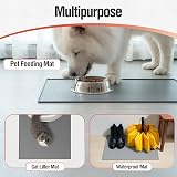 Conlun Dog Food Mat Cat Food Mat Silicone Anti Slip 81x61 cm Grey view 6