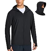Men's UPF 50+ Light Jacket Full Zip Sun Protection Hoodie Quick Dry Athletic Long Sleeve Shirts Hiking Fishing Running