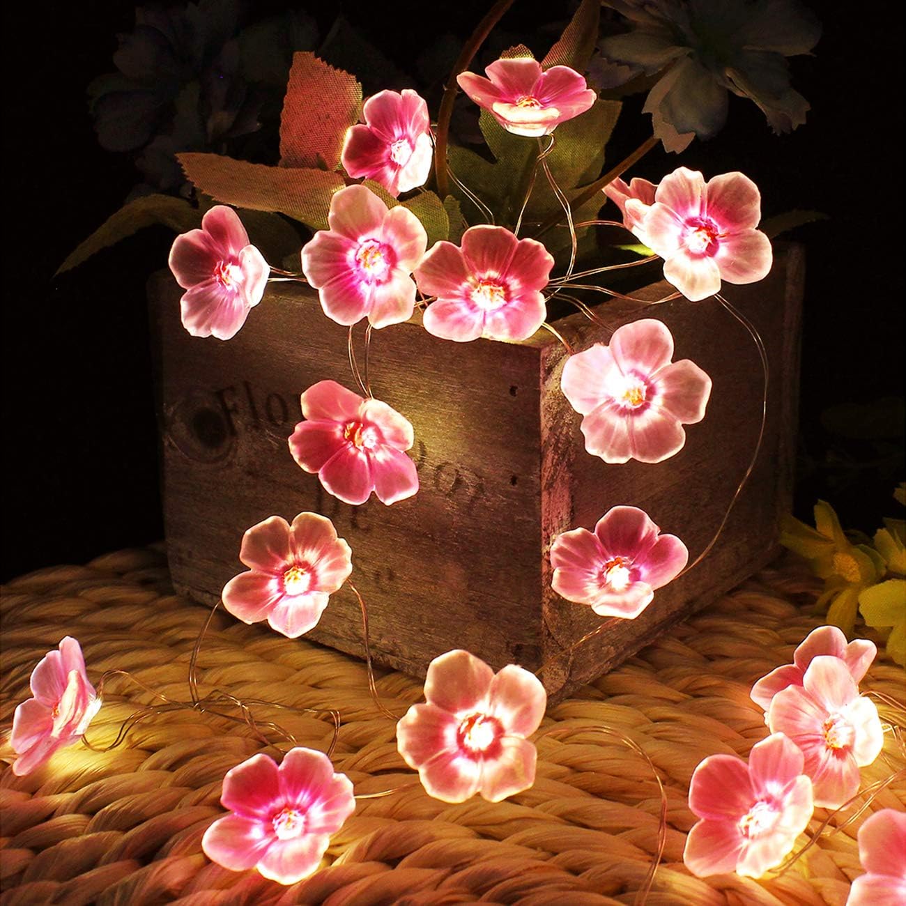 Onemore Flower String Lights, Cherry 