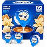 French Vanilla Creamer, Coffee Creamers Singles, 192 Singles | Great for Offices, Great for Restaurants, Great for Coffee Bar, Great for Homes