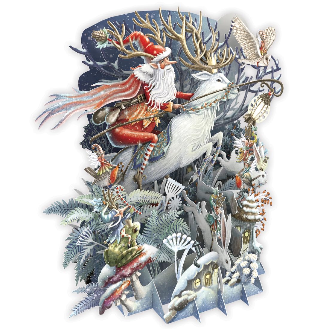 Paper D'Art - Midnight Woodland - Top of the World Christmas Greeting Card - XTW033