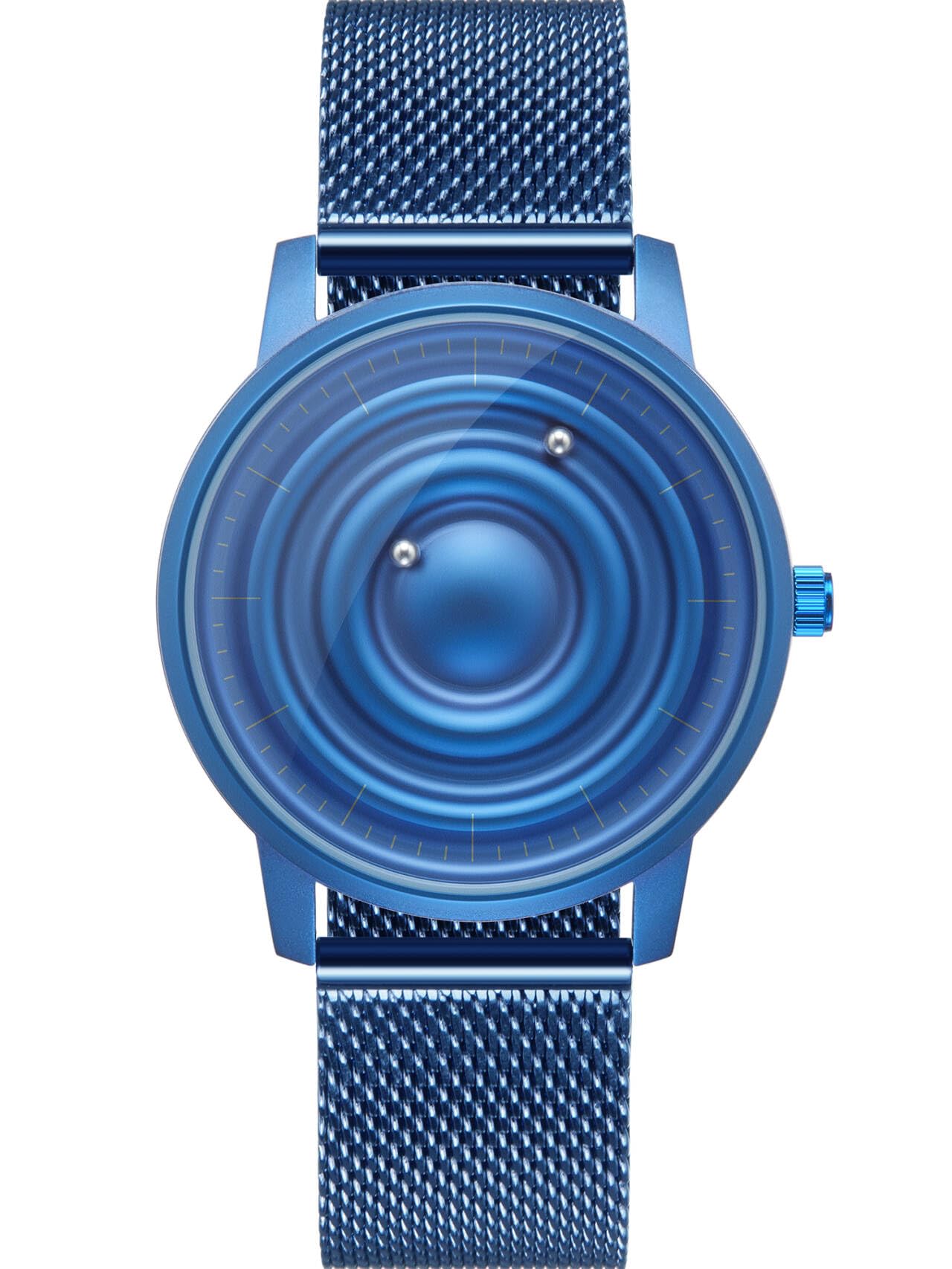 EUTOUR Men's Watch Magnetic Watch Magnetic Watches Minimalist Unisex Quartz Watch with Silicone Strap 40mm