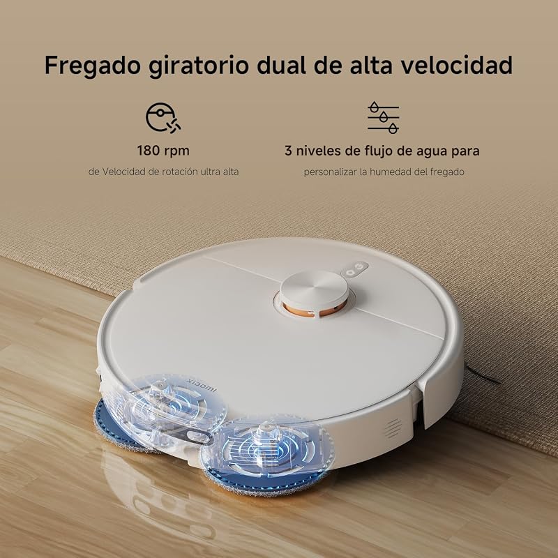 H50 Robot Aspirador con fregado y paño elevable, 10000 Pa