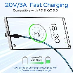 USB C Charger Cable, 60W 3.3ft Type C Charging