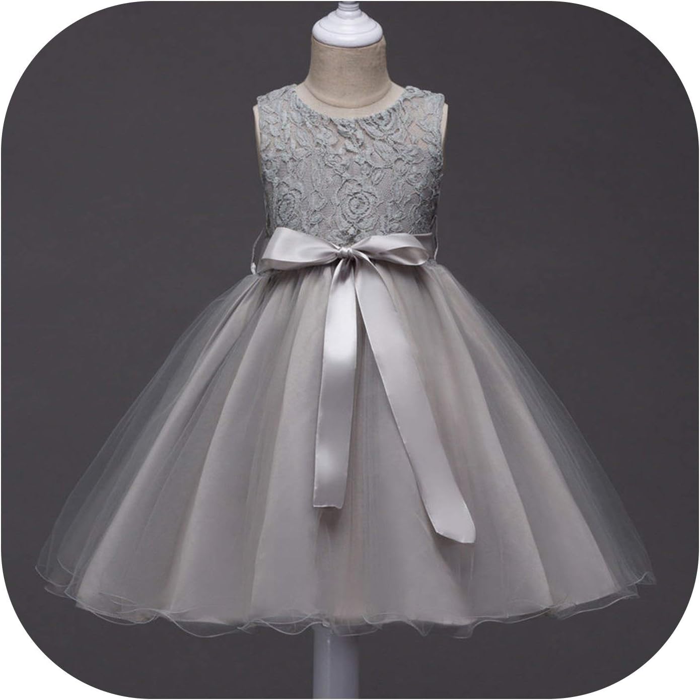 monsoon grey flower girl dress