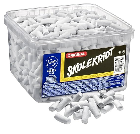 Fazer Skolekridt (School Chalk) Original Finnish Liquorice