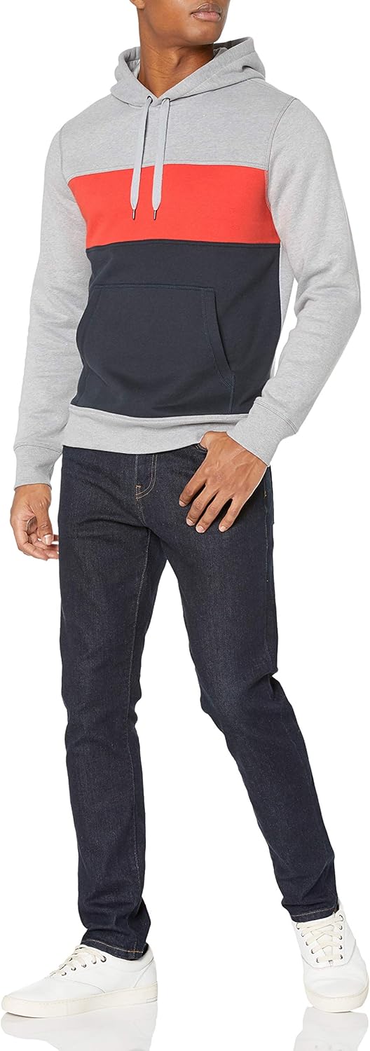  Essentials Men's Standard Hooded Fleece Sweatshirt: Clothing