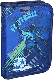SPIRIT TTS Schüler-Etui für Schreibwaren Federtasche Stifte-Tasche BleistifthalterStifthalter Federmappe Für Mädchen Teenager Jungen Mäppchen Große Kapazitätfür Schüler Student "Fußball", 1 Zipp