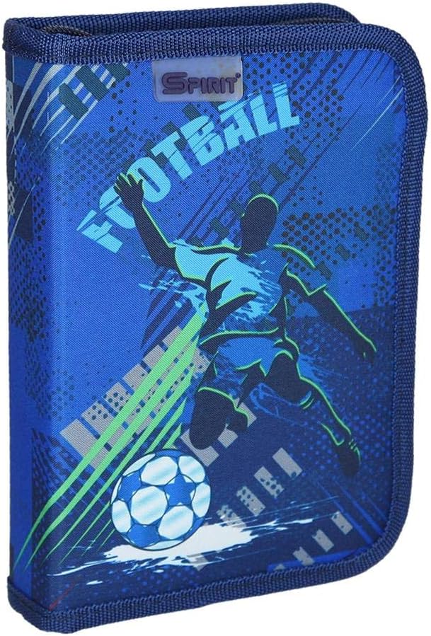 SPIRIT TTS Schüler-Etui für Schreibwaren Federtasche Stifte-Tasche BleistifthalterStifthalter Federmappe Für Mädchen Teenager Jungen Mäppchen Große Kapazitätfür Schüler Student "Fußball", 1 Zipp