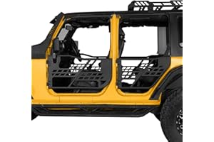 Hooke Road for Jeep JK Trail Doors Offroad Steel Tube Doors Compatible with 2007-2018 Jeep Wrangler JK Unlimited 4-Door Sahara Rubicon Sport
