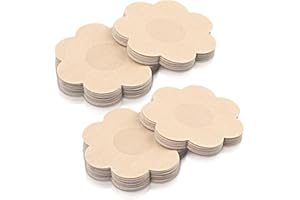 40 Pairs Nipple Covers Disposable, Breast Pasties Comfortable & Sexy, Adhesive Satin Petals Pasties for Women