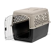 Petmate Vari Dog Kennel, Carrier for Large Dogs, 40in, Taupe and Black | Airline Friendly and Made of Durable Plastic, for Home and Travel, Pets 70 to 90 lbs
