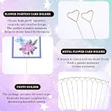 Mabor 20pcs Gold Heart Metal Place Card Holders Floral Picks 11.81in view 3