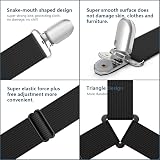 Lesfit Bed Sheet Clips, 4 Pieces, Black Sheet Fasteners for Bedding view 3