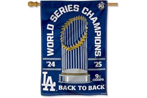 WINCRAFT Los Angeles Dodgers 2025 Back to Back World Champions Series House Banner Flag