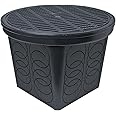 StormDrain FSD-3017 20 in. Large Round Catch Basin with Black Grate Kit