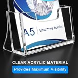 AITEE A5 Clear Leaflet Holder - Acrylic Brochure Dispenser 2 Pack view 4
