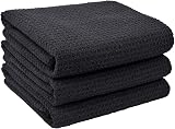 VIVOTE Microfibre Tea Towels 40x56cm 380gsm Black No Fluff Quick Dry Laundry view 1