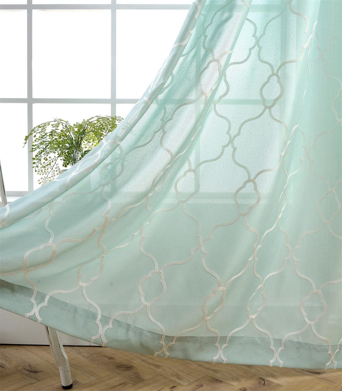 Best Aqua Dining Curtains