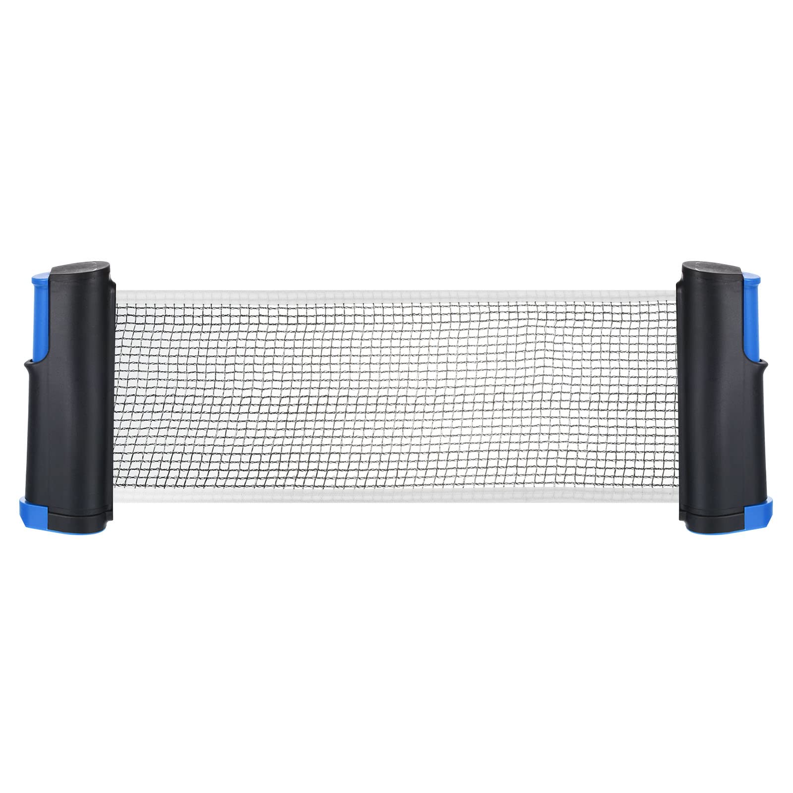 PATIKIL Retractable Ping Pong Net for Any Table, Portable 6 Feet Table Tennis Net and Post Equipment Up to 2 inch for Family Game, Black Blue