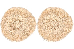 COLLBATH 2pcs Sisal Sponge Bath Balls Body Cleaning Shower Scrubbers Exfoliating Bath Accessories for Women