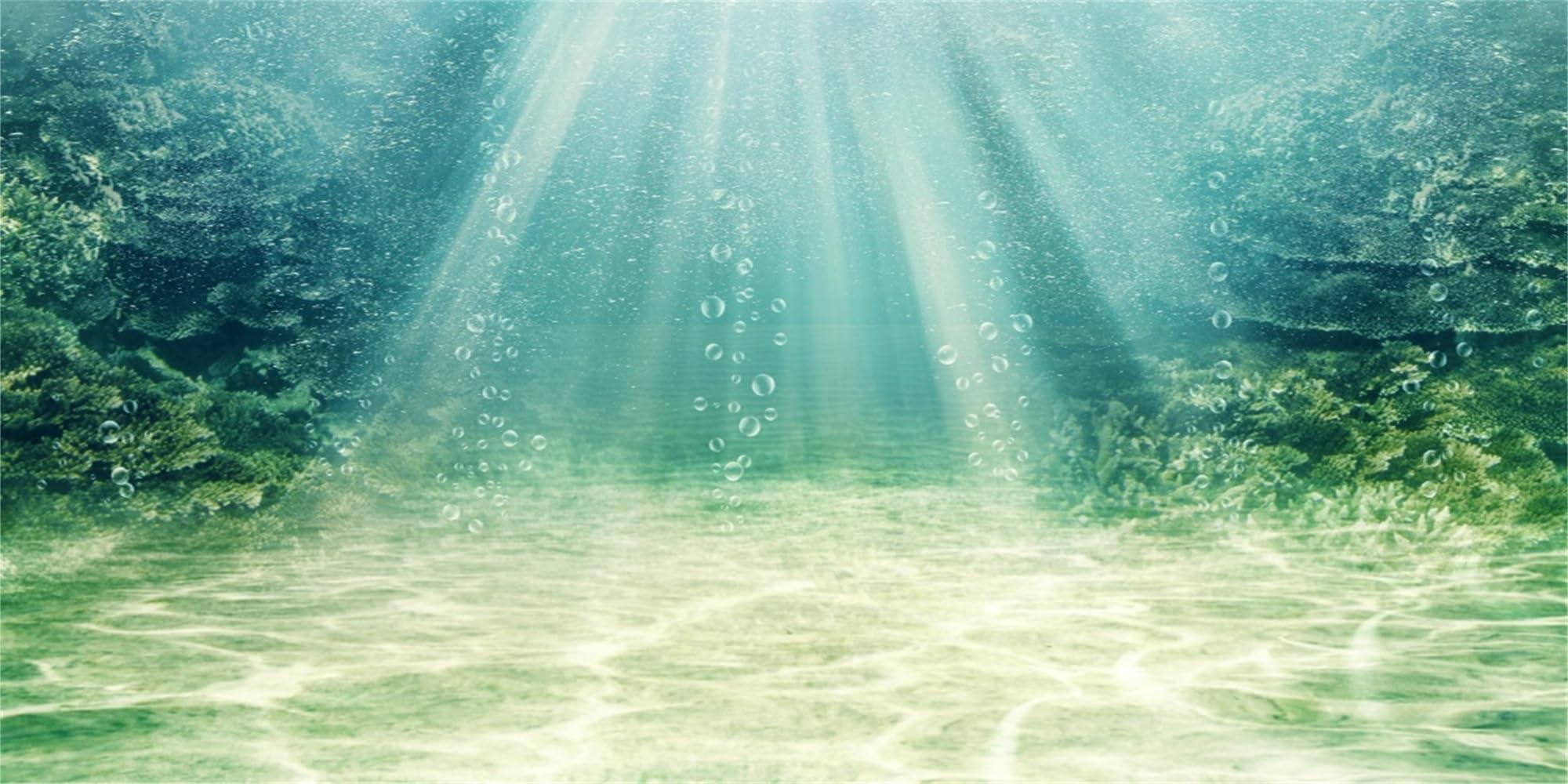 MIRRORANG 120x61cm Aquarium Background Aquatic Plant Bubble Underwater Ocean Floor Fish Tank Poster Backdrop Vinyl Background