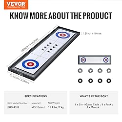 VEVOR Shuffleboard and Curling 2 in 1 Board