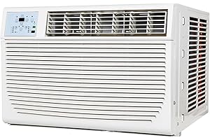 Keystone 8,000 BTU 115V Window-Wall Air Conditioner with Supplemental Heat and Smart Remote Control, Window AC with Dehumidifier Function for Small to Medium Sized Rooms up to 350 Sq.Ft.