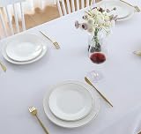 LivinEase 140x200cm White Tablecloth - Cotton Blend for 4-6 Seater view 3