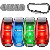 STURME LED Safety Light Strobe Lights for Daytime Running Walking Bicycle Bike Kids Child Woman Dog Pet Runner Best Flashing Warning Clip on Small Reflective Set Flash Walk Night High Visibility