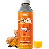 MBS Biotechnology Advanced Liquid Turmeric – High Absorption Curcumin with Black Pepper & Vitamin D3 for Maximum Bioavailability – Joint, Inflammation & Immune Support – 20 fl oz