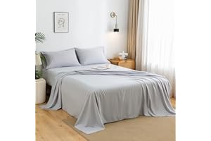 Cal King Sheet Set, 4 Piece Bed Sheets for Cal King Size Bed Set, 17 Inch Cal King Sheets Deep Pocket, Hotel Luxury Soft and 