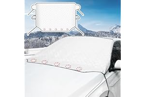 Rest-Eazzzy Car Windshield Cover for Ice and Snow, Windshield Snow Cover for Car SUV Truck, 4-Layer Protection with 5 Powerful Magnets, Windshield Frost Cover Any Weather, XL (77.5 X47.8 inches)