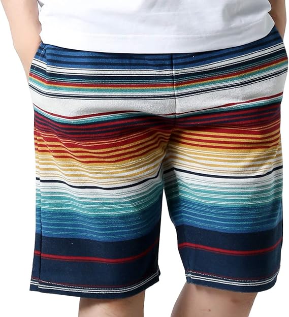 Amazon ボーダー ハーフパンツ メンズ ひざ下丈 マルチボーダー 短パン 半パン ショートパンツ b ショートパンツ 通販