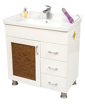 Dazzle Kitchen Modular Bwr Plywood Vanity Washbasin Cabinet White