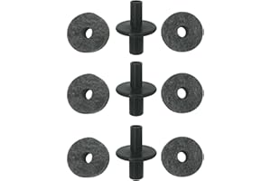 TUOREN 3 Sets of Cymbal Felts and Sleeves, Double Head Cymbal Stand Sleeves and Drum Cymbal Felts, Cymbal Replacement Accessories for Percussion Drum Set