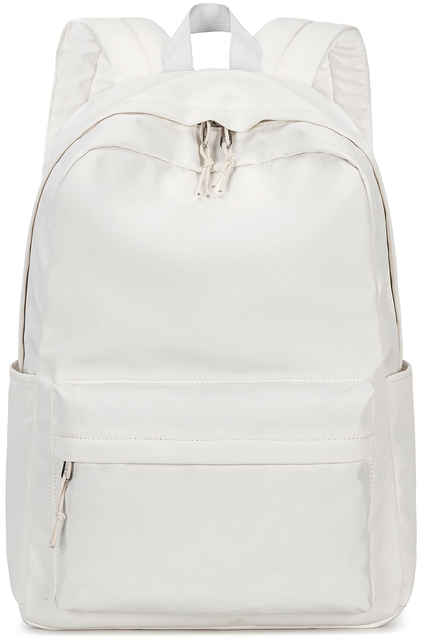 School Backpack for Teen Girls Women Laptop Backpack College Bookbags Middle School Travel Work Commuter Back Pack(Solid Beige)