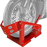Jack Boss Motorcycle Wheel Chock, Motorcycle Stand Up to 1800 Lbs, Wide Range Less Than 6 Inch, 12 Holes Support Adjustable Front Tire Stand Chocks for Most Motorcycle