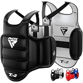 RDX Boxing Body Protector Reversible, Kickboxing MMA Muay Thai Chest Guard, Sparring Training Heavy Punching, Adjustable Shield, Martial Arts Upper Belly Protection Pad, Taekwondo TKD Vest